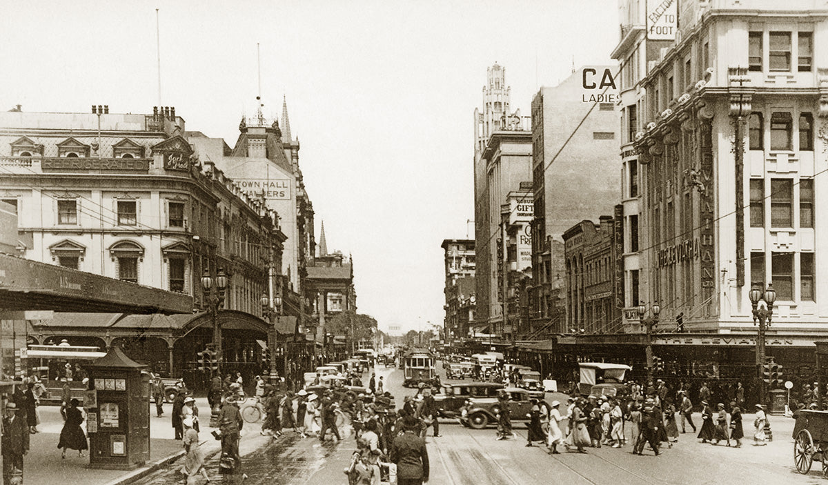 Swanston Street From Bourke Street, Melbourne VIC Australia c.1930