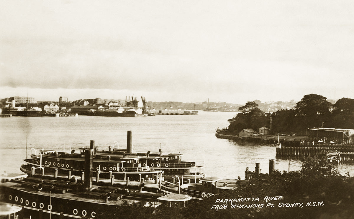 Parramatta River, Mc. Mahons PT. NSW Australia 1910s