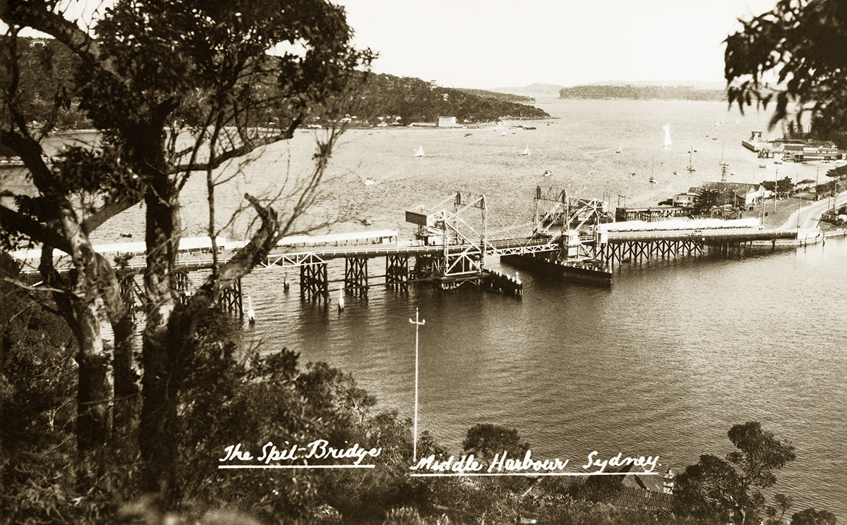 Spit Bridge, Middle Harbour NSW Australia 1930s