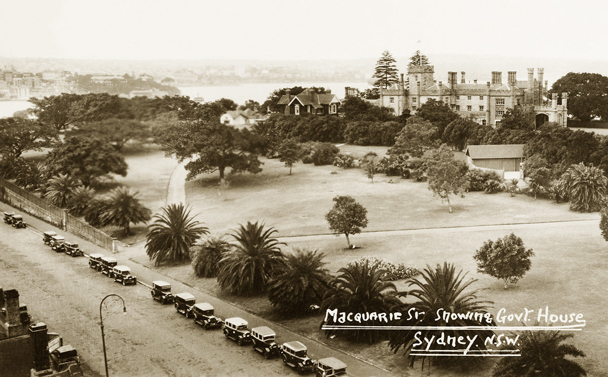 Macquarie Street And Government House, Sydney NSW Australia 1920s