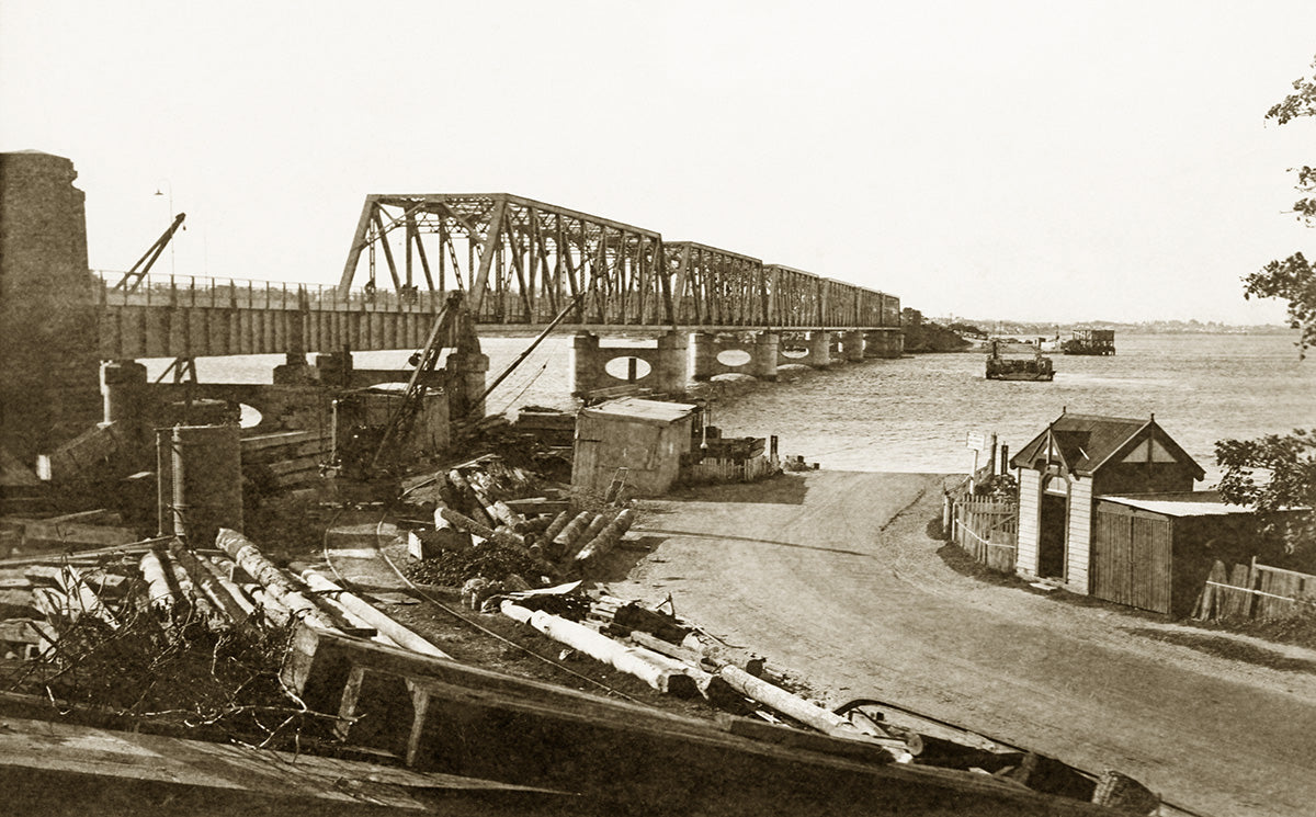 Tom Uglys Bridge Under Construction - Georges River, Blakehurst NSW Australia 1929