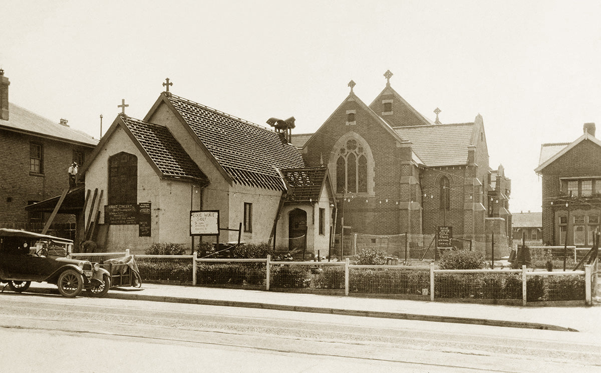 Demolition Of Old Church Hall, Five Dock NSW Australia 1930