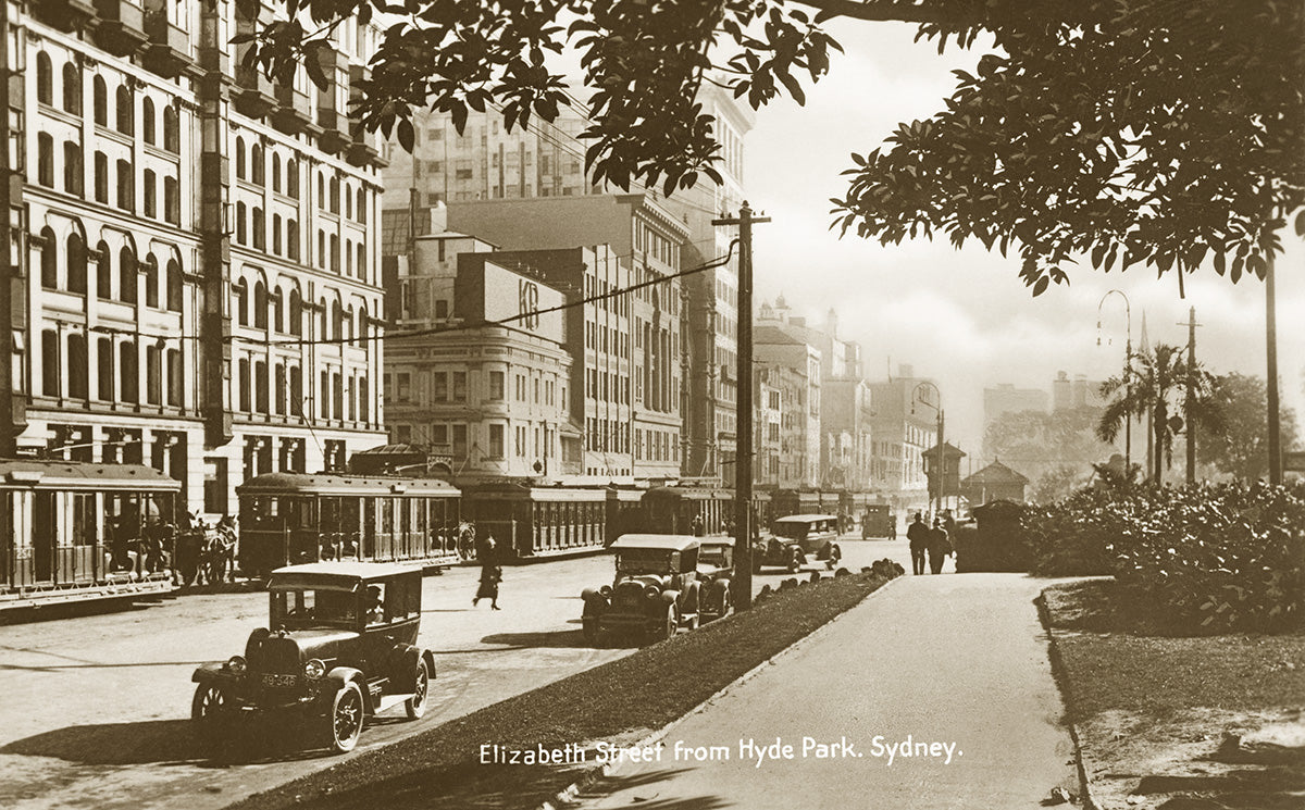 Elizabeth Street, Sydney NSW Australia 1930s