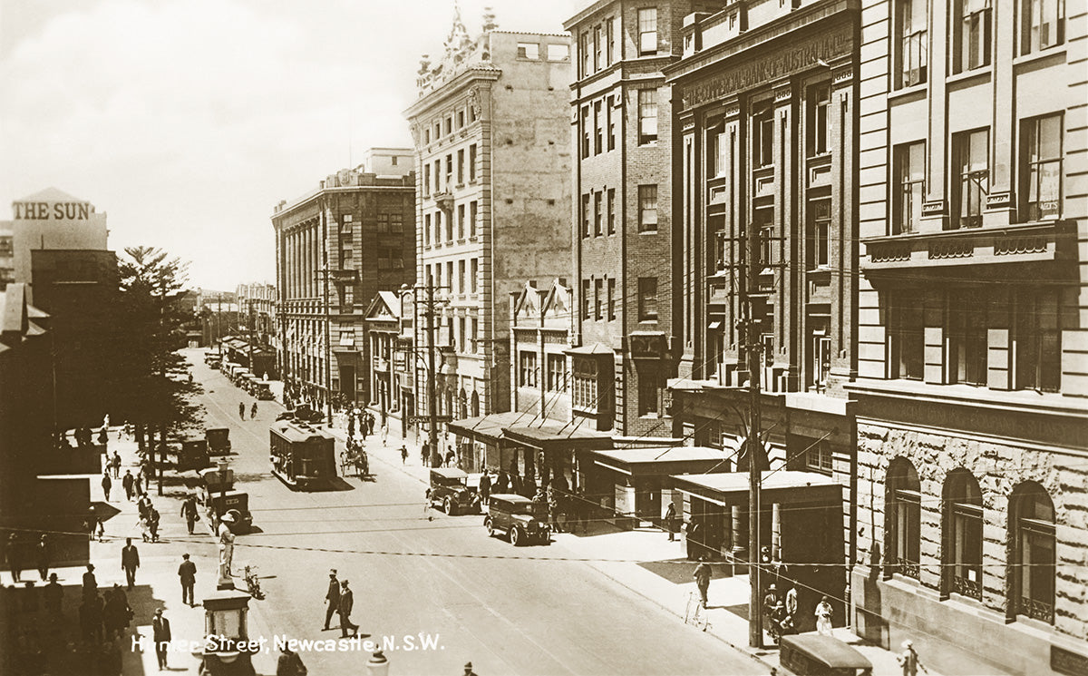 Hunter Street, Newcastle NSW Australia 1930s