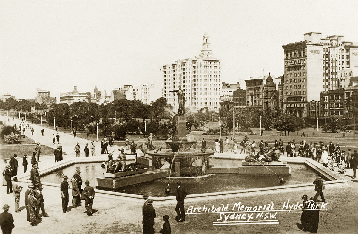 Archibald Memorial In Hyde Park, Sydney NSW Australia c.1934