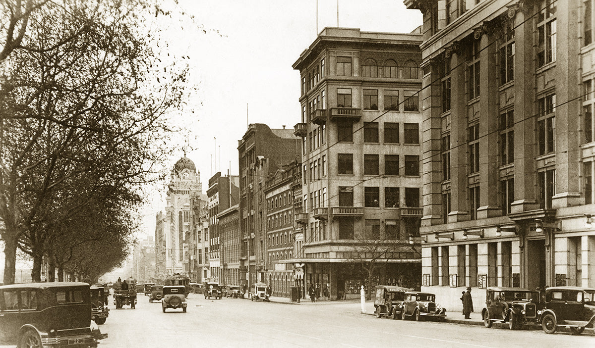 Flinders Street, Melbourne VIC Australia 1930s