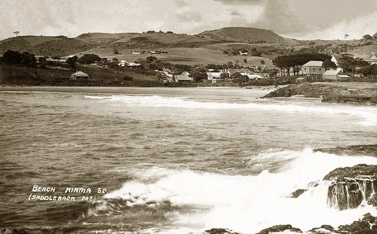 Stormy Beach And Saddleback Mountain, Kiama NSW Australia 1908