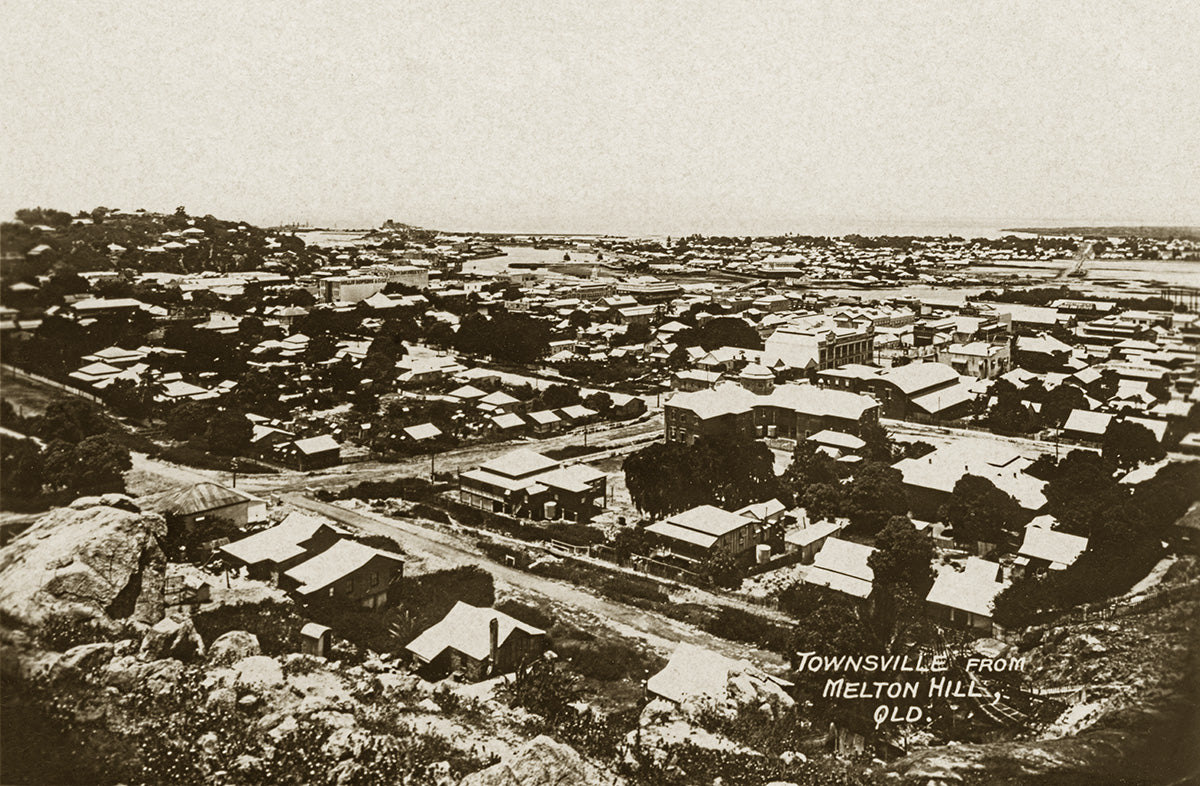 Aerial View From Melton Hill, Townsville QLD Australia c.1930