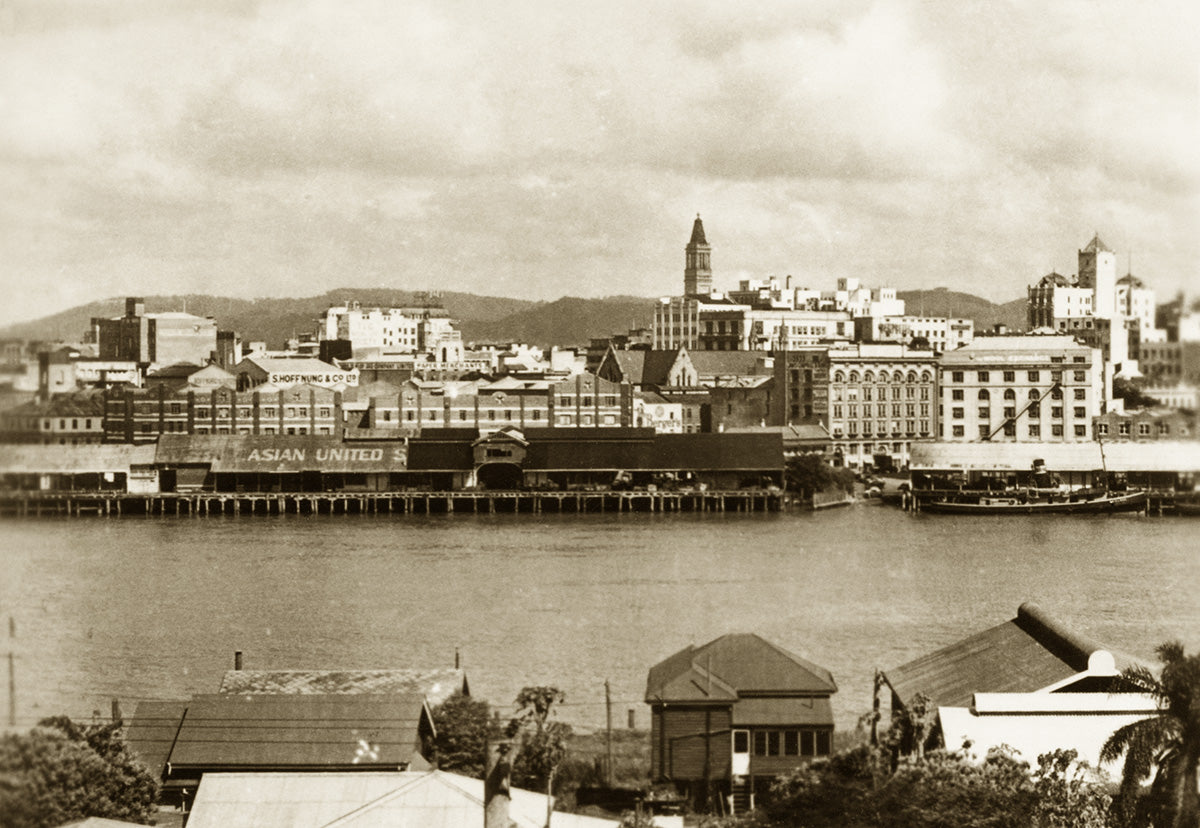 From Story Bridge, Brisbane QLD Australia 1940s
