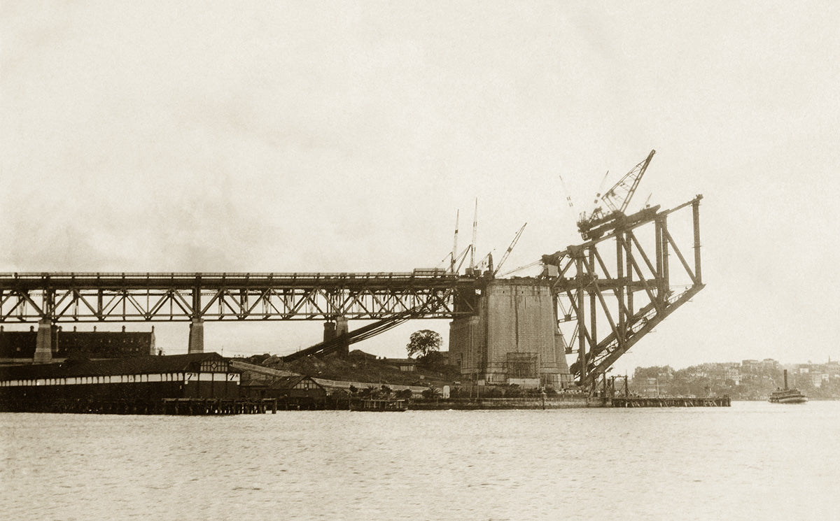 Harbour Bridge Under Construction, Sydney NSW Australia 1928