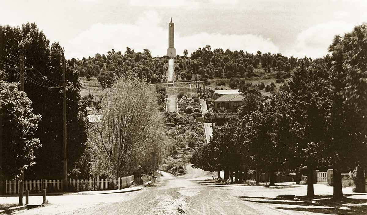 Looking To The Monument, Albury NSW Australia 1930s