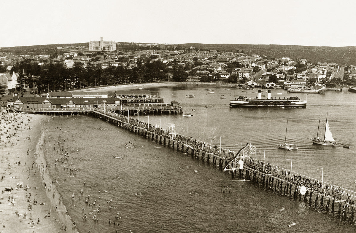 Harbour Pool - Wharf And Harbour, Manly NSW Australia c.1947