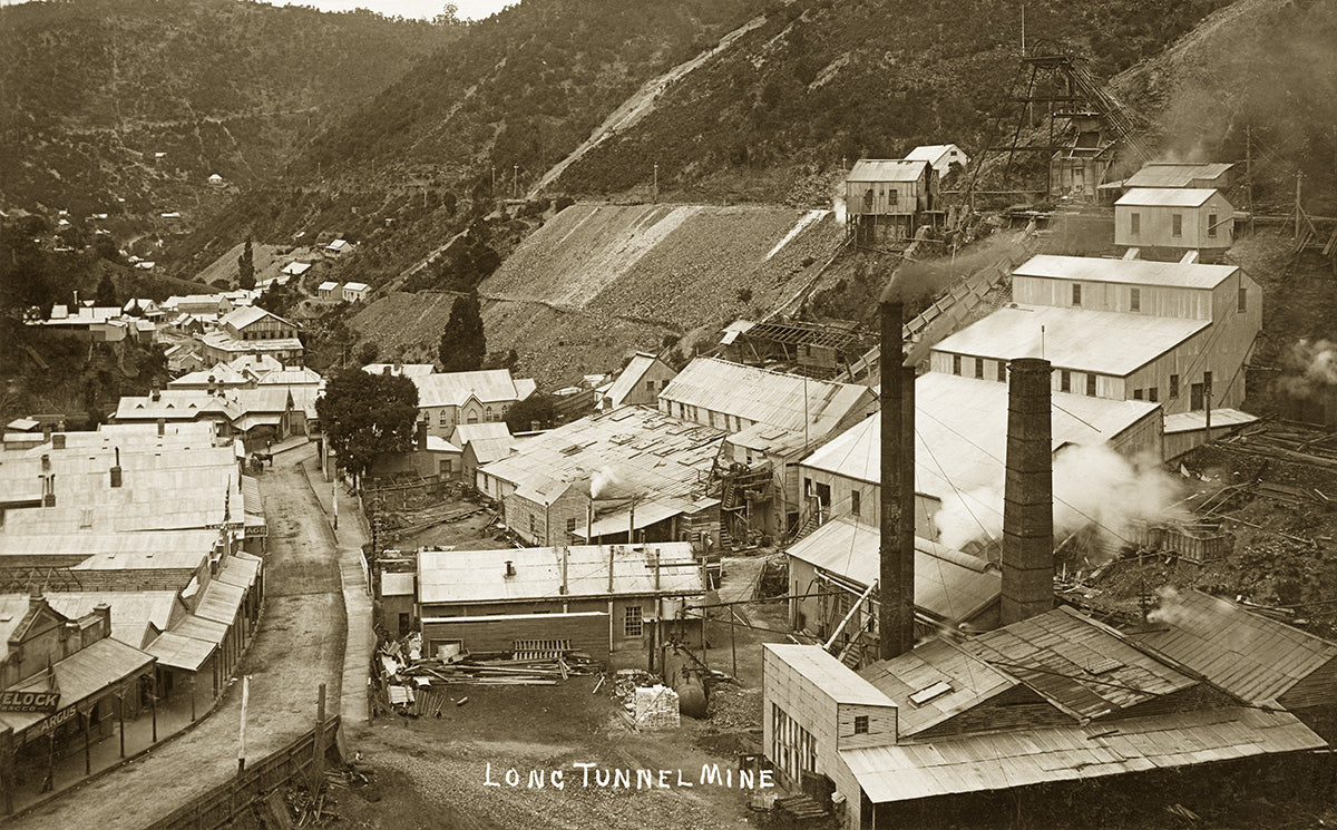 General View Of Township And Long Tunnel Mine, Walhalla VIC Australia c.1909