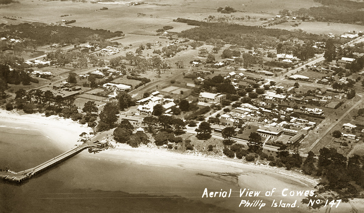 Cowes - Aerial View, Phillip Island VIC Australia 1930s