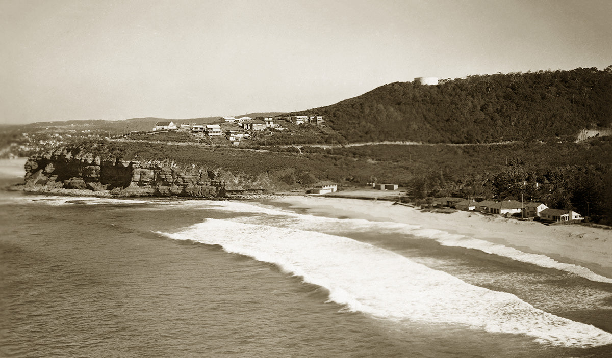 Looking North, Bilgola Beach NSW Australia 1940s