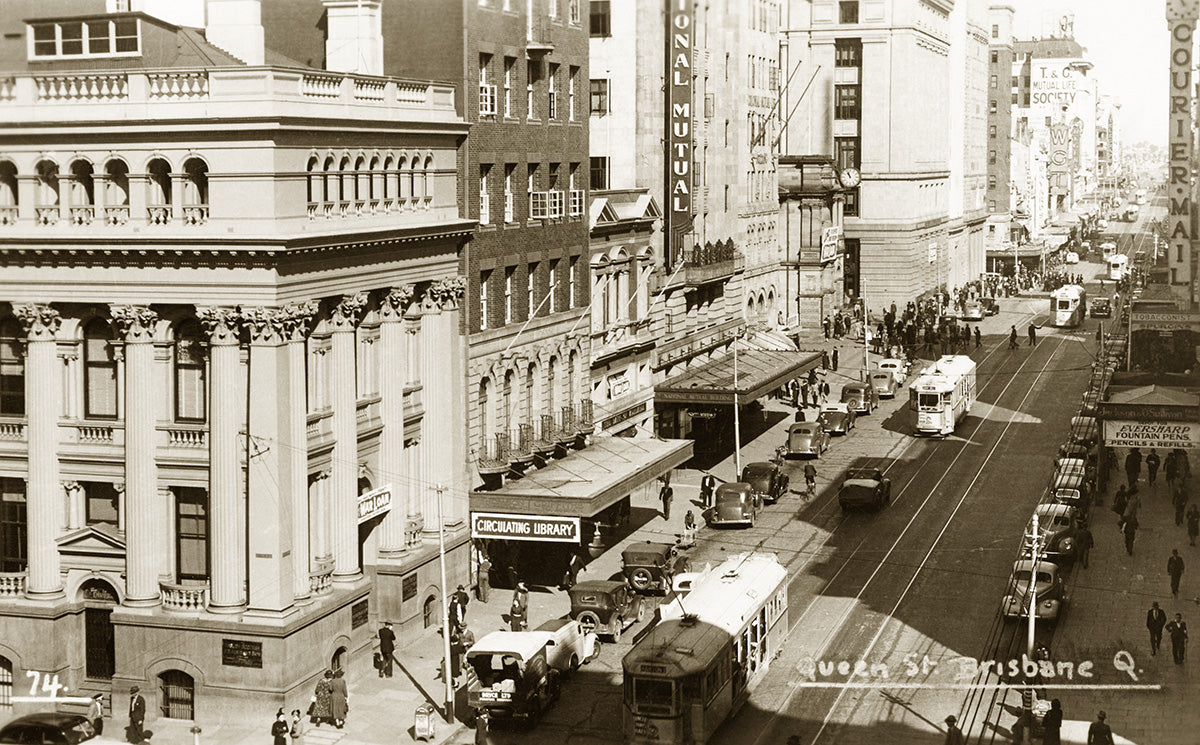 Queen Street, Brisbane QLD Australia 1930s