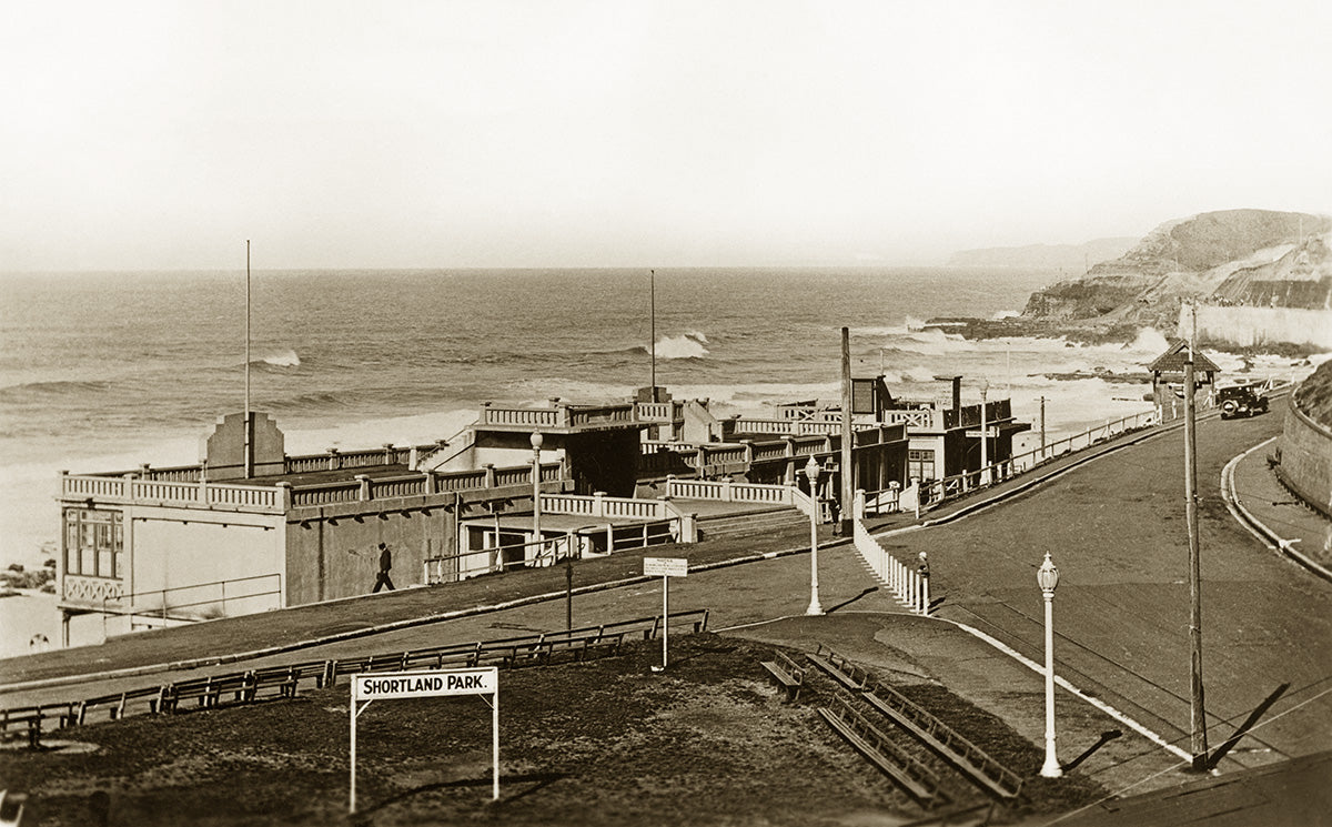 Beach And Shortland Park, Newcastle NSW Australia c.1930