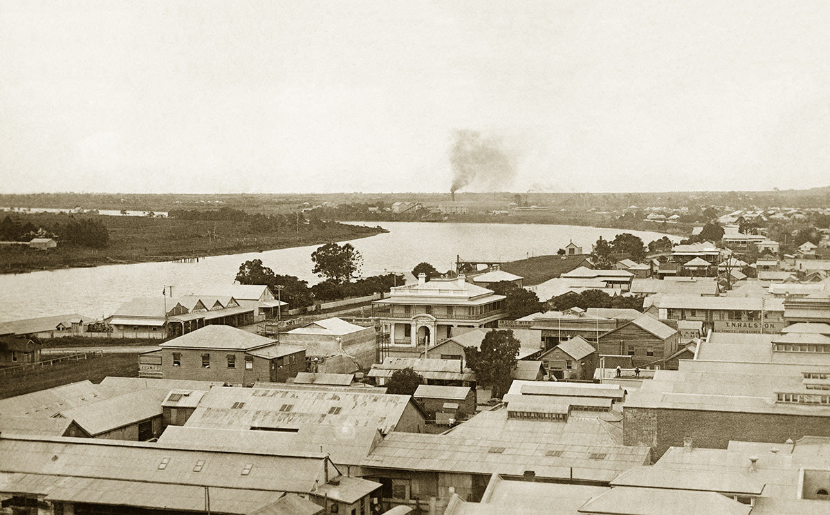 Looking East From Post Office, Bundaberg QLD Australia 1910s