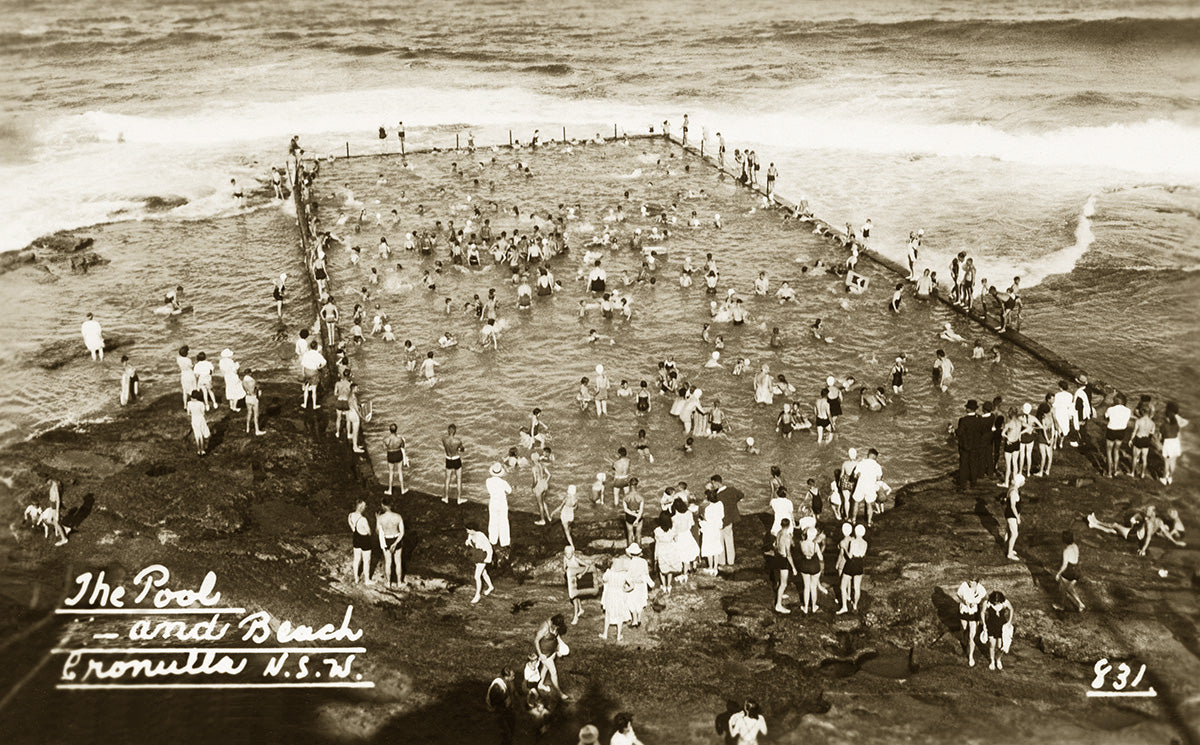 The Pool And Beach, Cronulla NSW Australia 1930s