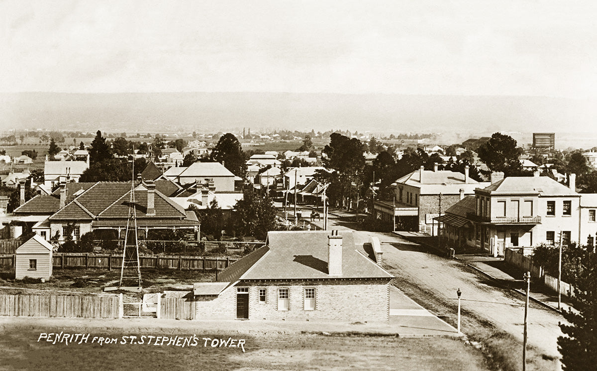 View From St. Stephens Tower, Penrith NSW Australia 1910s
