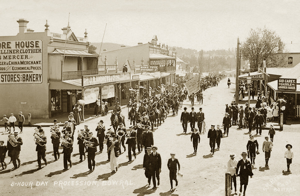 1-8-Hour Day Procession On Bong Bong Street, Bowral NSW Australia c.1905