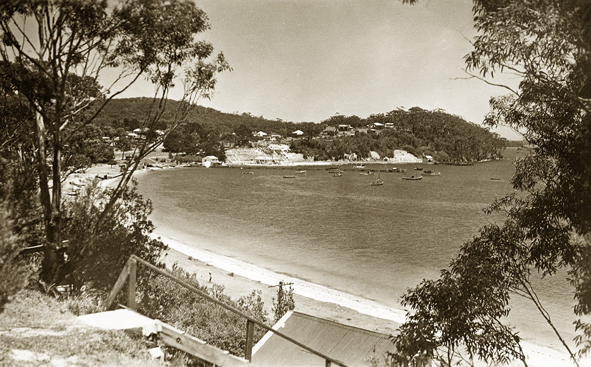 General View Of Beach, Nelson Bay NSW Australia 1930s