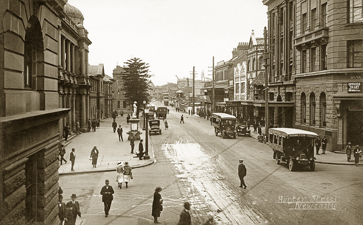 Hunter Street, Newcastle NSW Australia c.1919