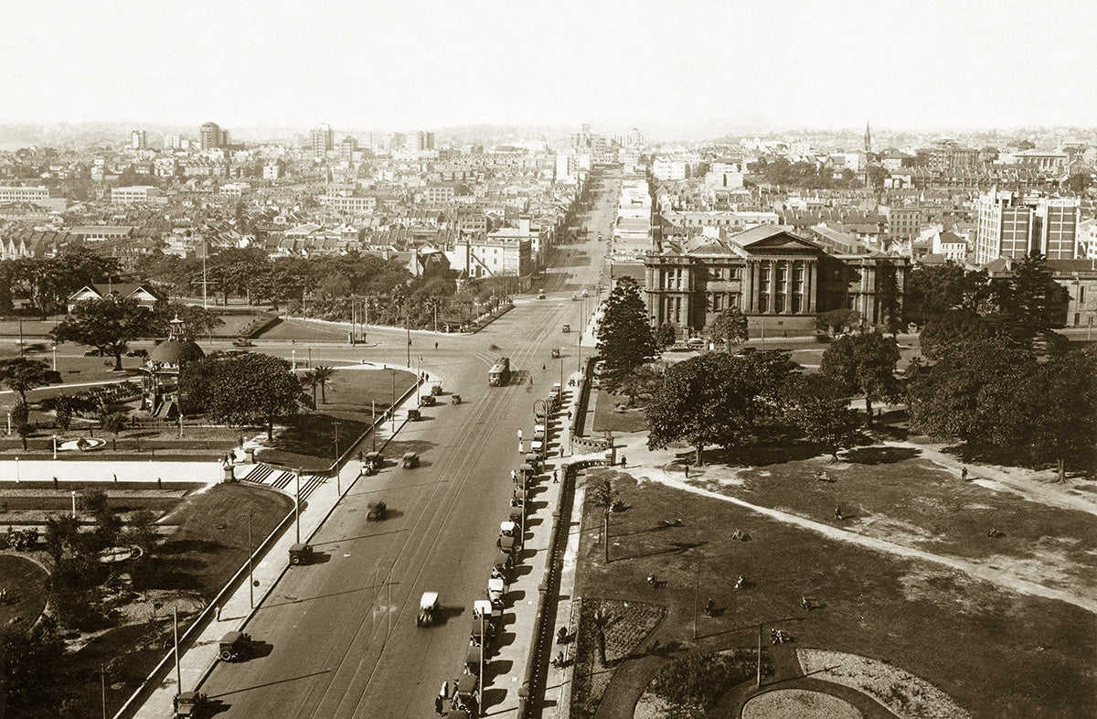 Looking East Over Hyde Park, Sydney NSW Australia c.1932