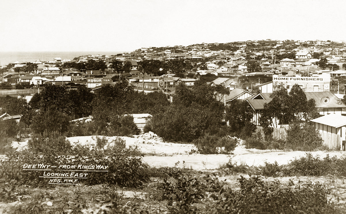 View Looking East From Kingsway, Dee Why NSW Australia 1925
