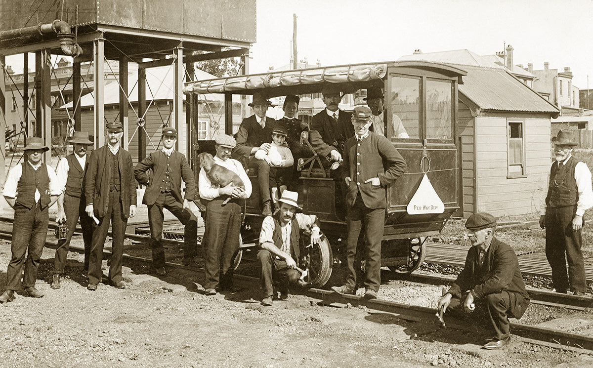 Railway Station And The Way Gang, Hornsby NSW Australia 1920s