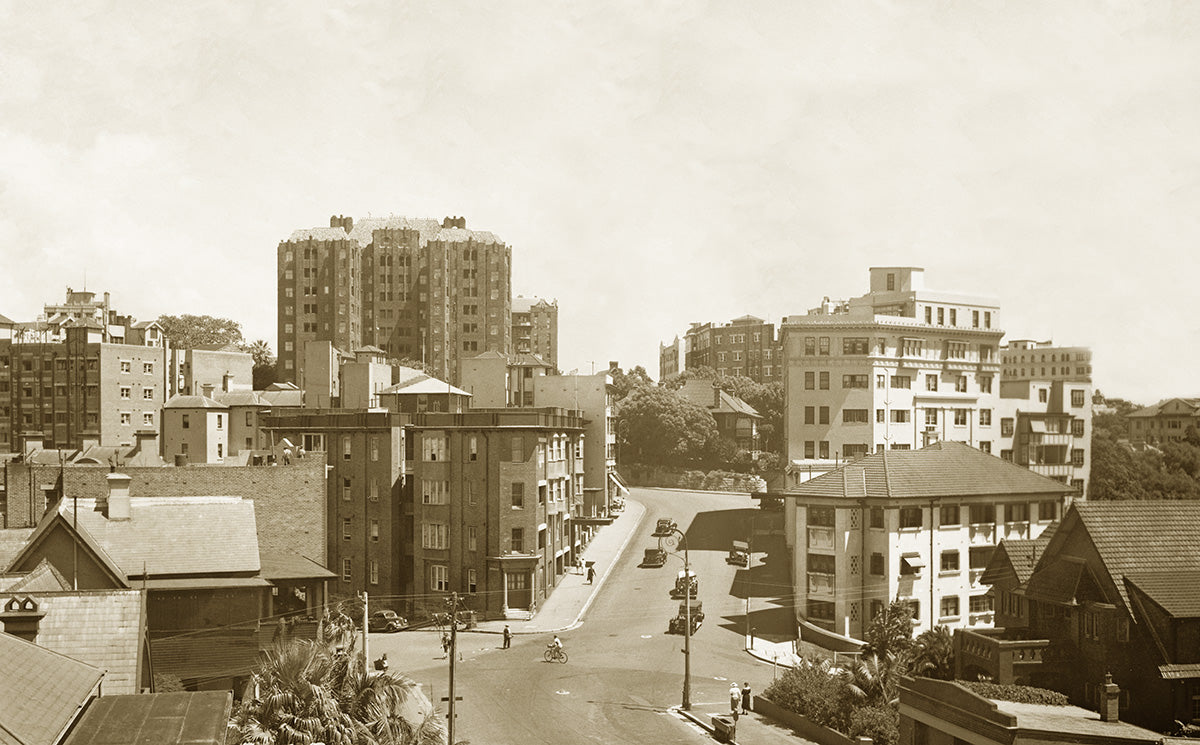 Elizabeth Bay Road - From The Reserve, Elizabeth Bay NSW Australia 1930s