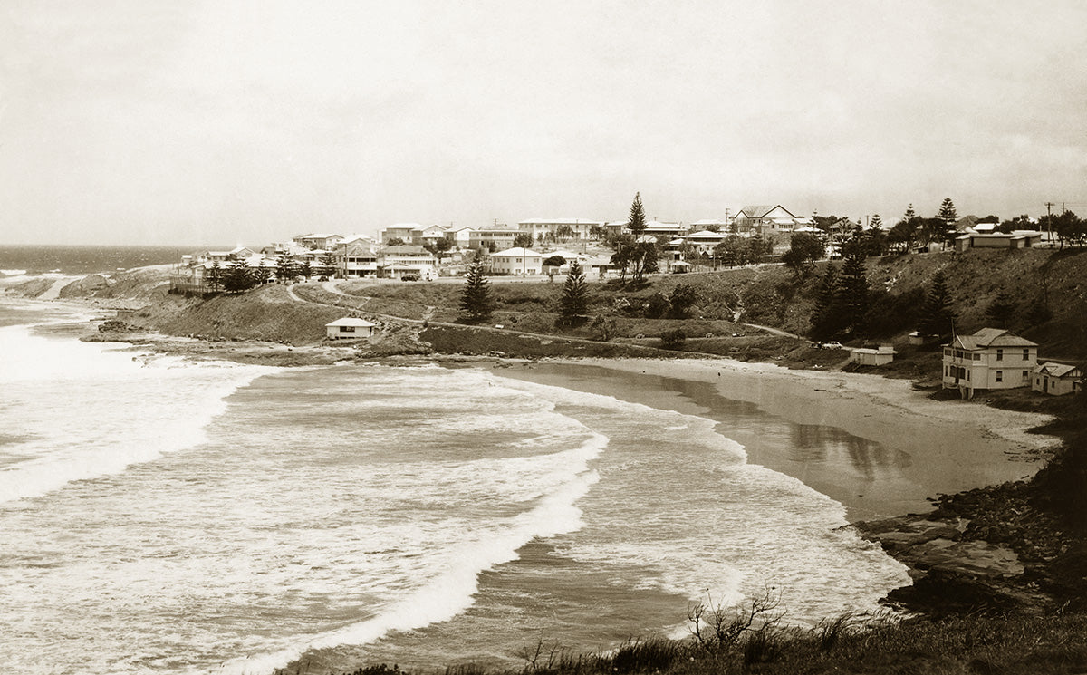 Overlooking Surfing Beach, Yamba NSW Australia 1940s