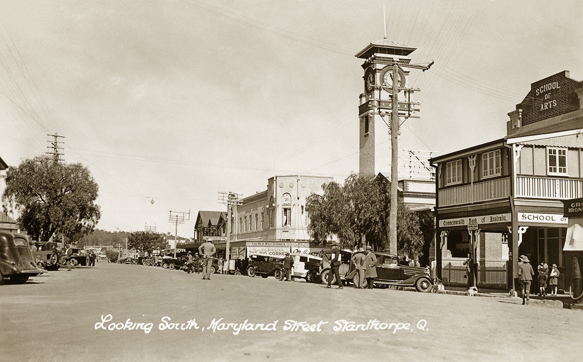 Maryland Street - Looking South, Stanthorpe QLD Australia c.1934