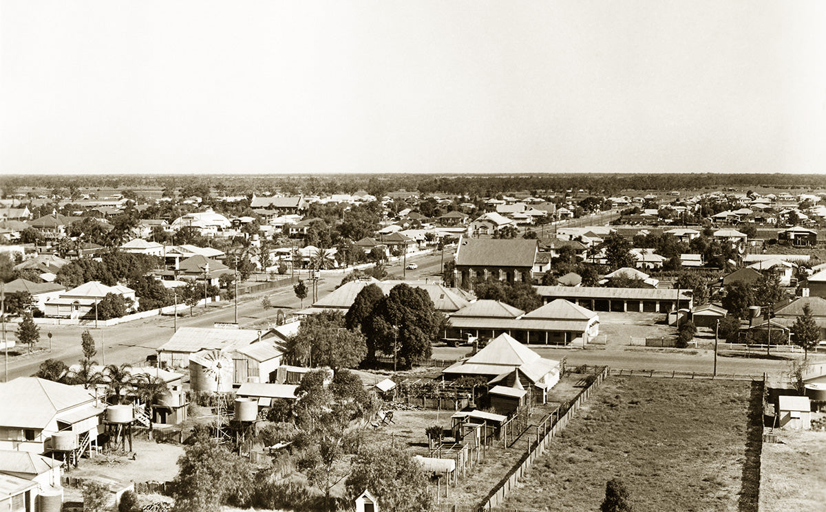 General View Of Town From Water Tower, Dalby QLD Australia c.1940