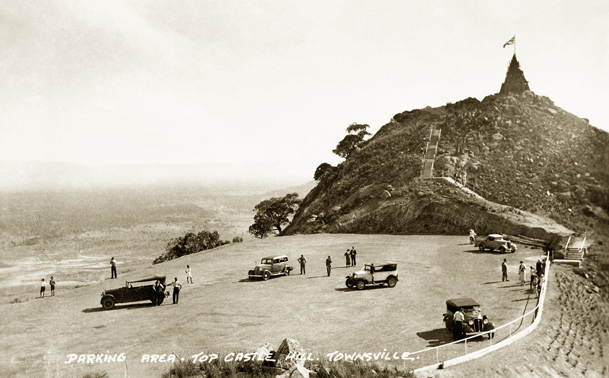 Top Of Castle Hill And Parking Area, Townsville QLD Australia c.1930