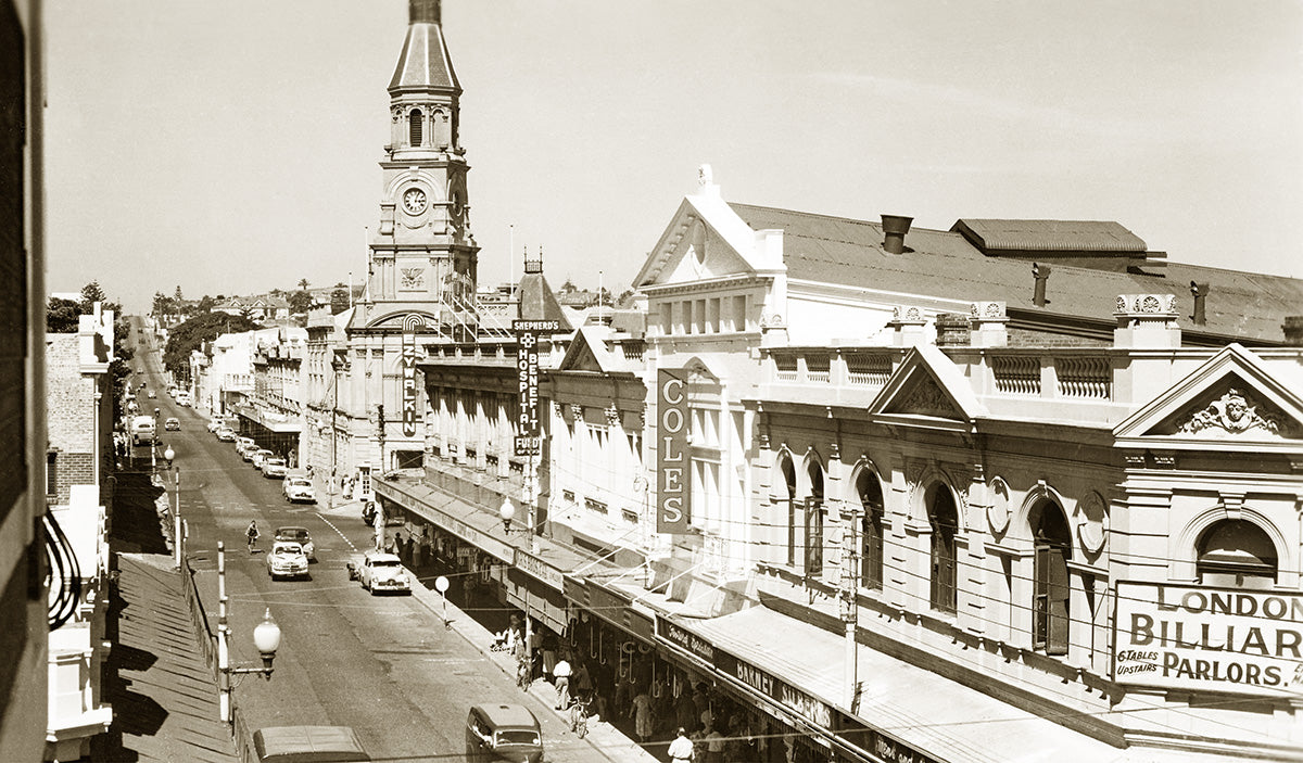 High Street - Showing Town Hall, Fremantle WA Australia c.1957