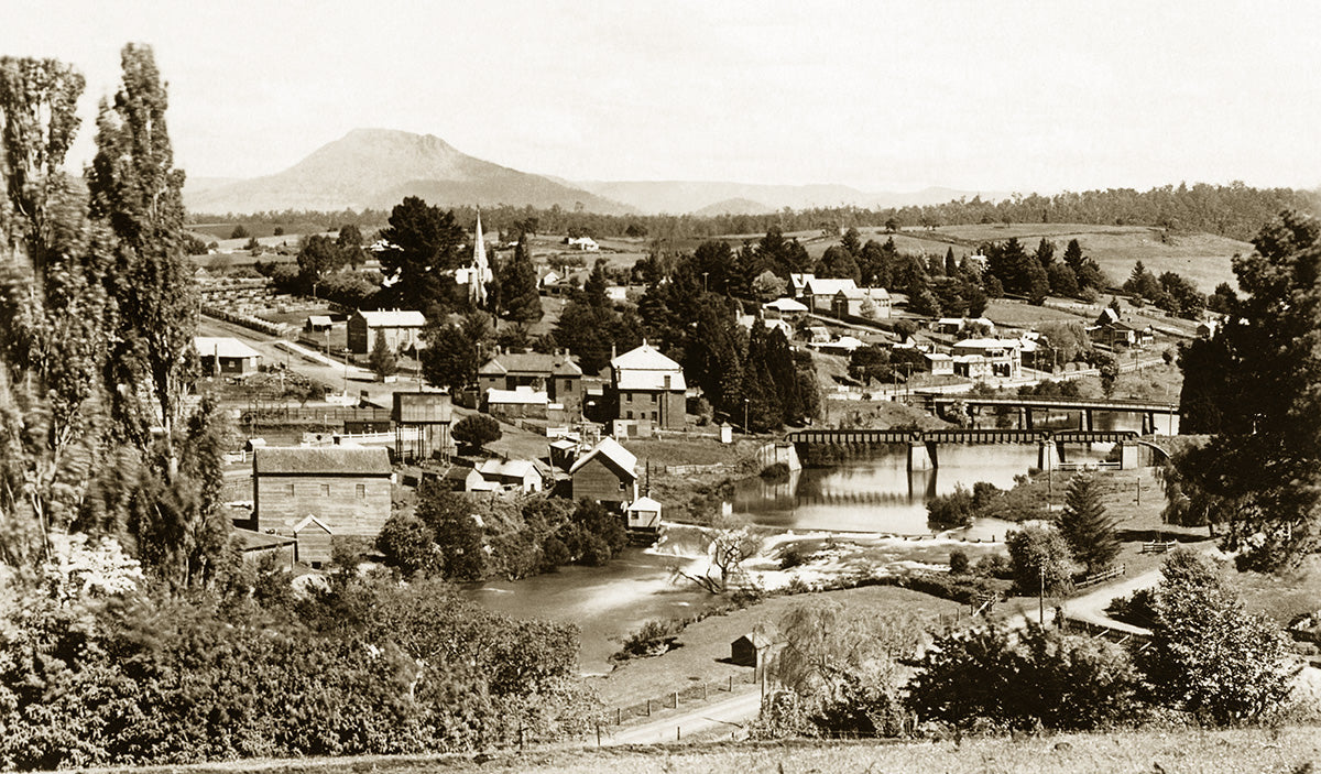 Quamby Bluff And River, Deloraine TAS Australia c.1937