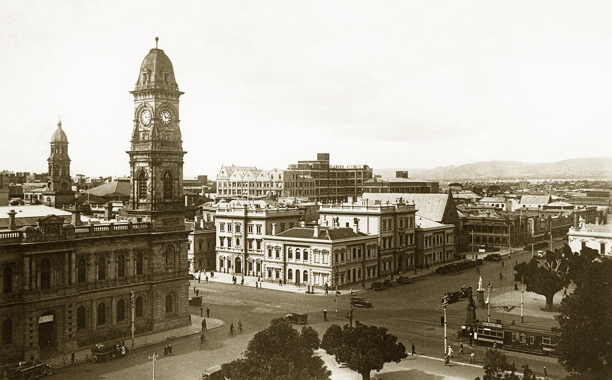 General Post Office And Victoria Square, Adelaide SA Australia 1930s
