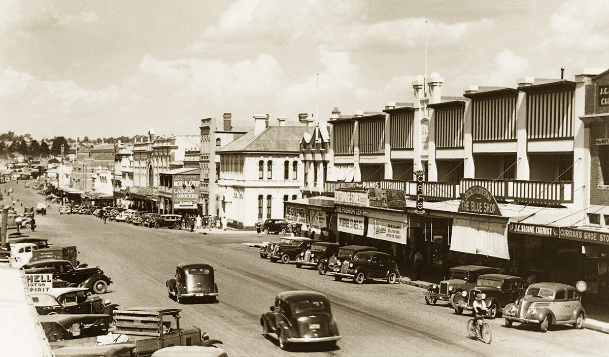 Summer Street - Looking East, Orange NSW Australia 1940s
