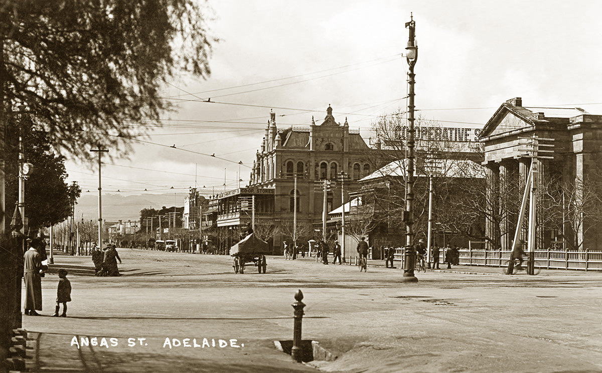 Angas Street, Adelaide SA Australia 1910s
