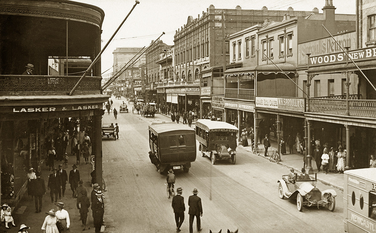 Hunter Street, Newcastle NSW Australia 1920s