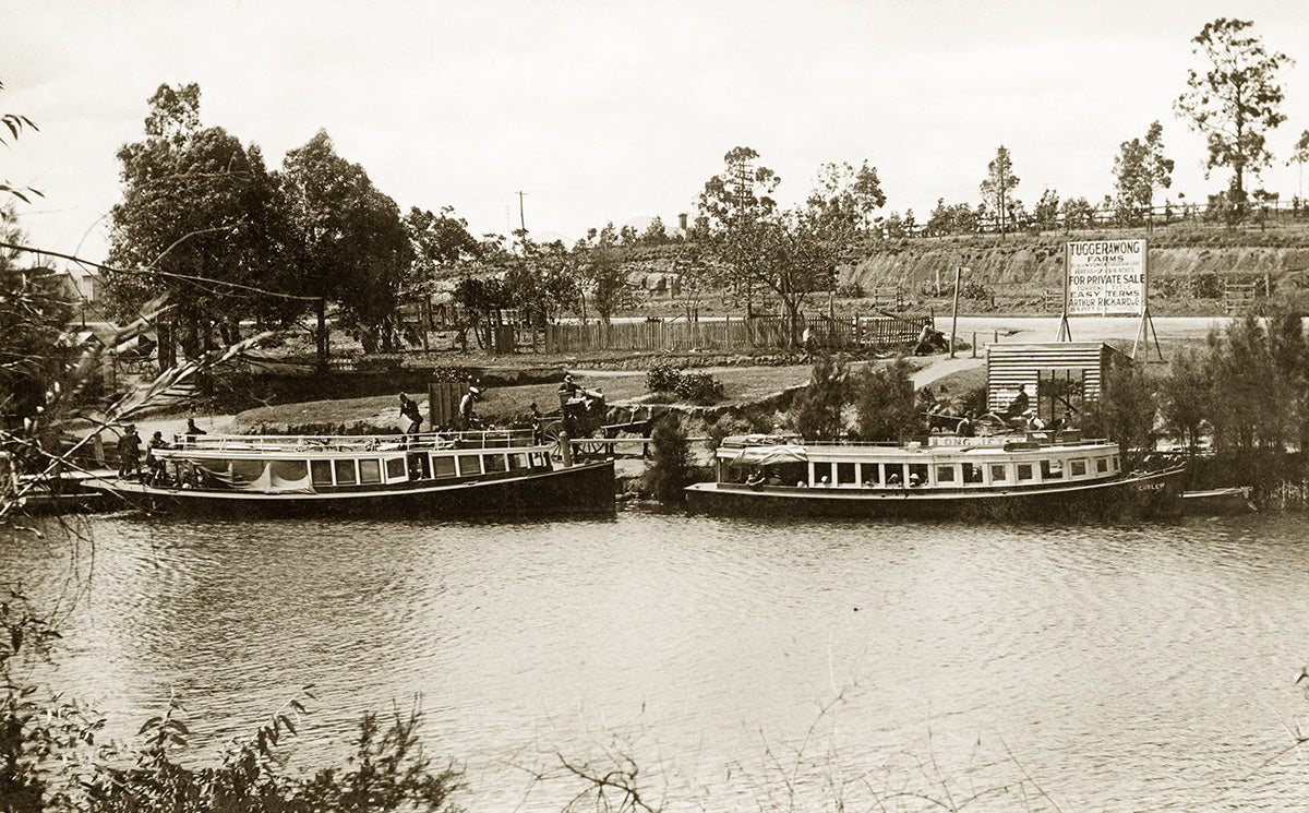 Tuggerah Lakes Ferries, Wyong NSW Australia c.1910