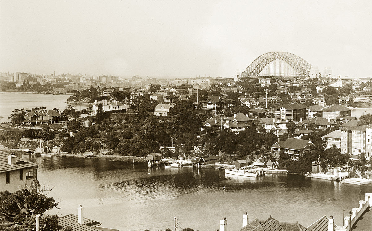 Neutral Bay And Kurraba Point From Cremorne, Kirribilli NSW Australia c.1938