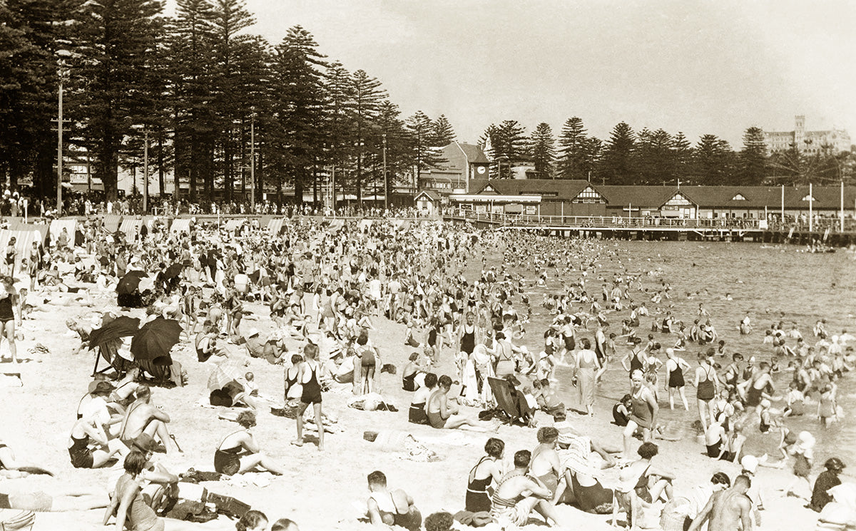 Harbour Beach And Pool, Manly NSW Australia 1940s