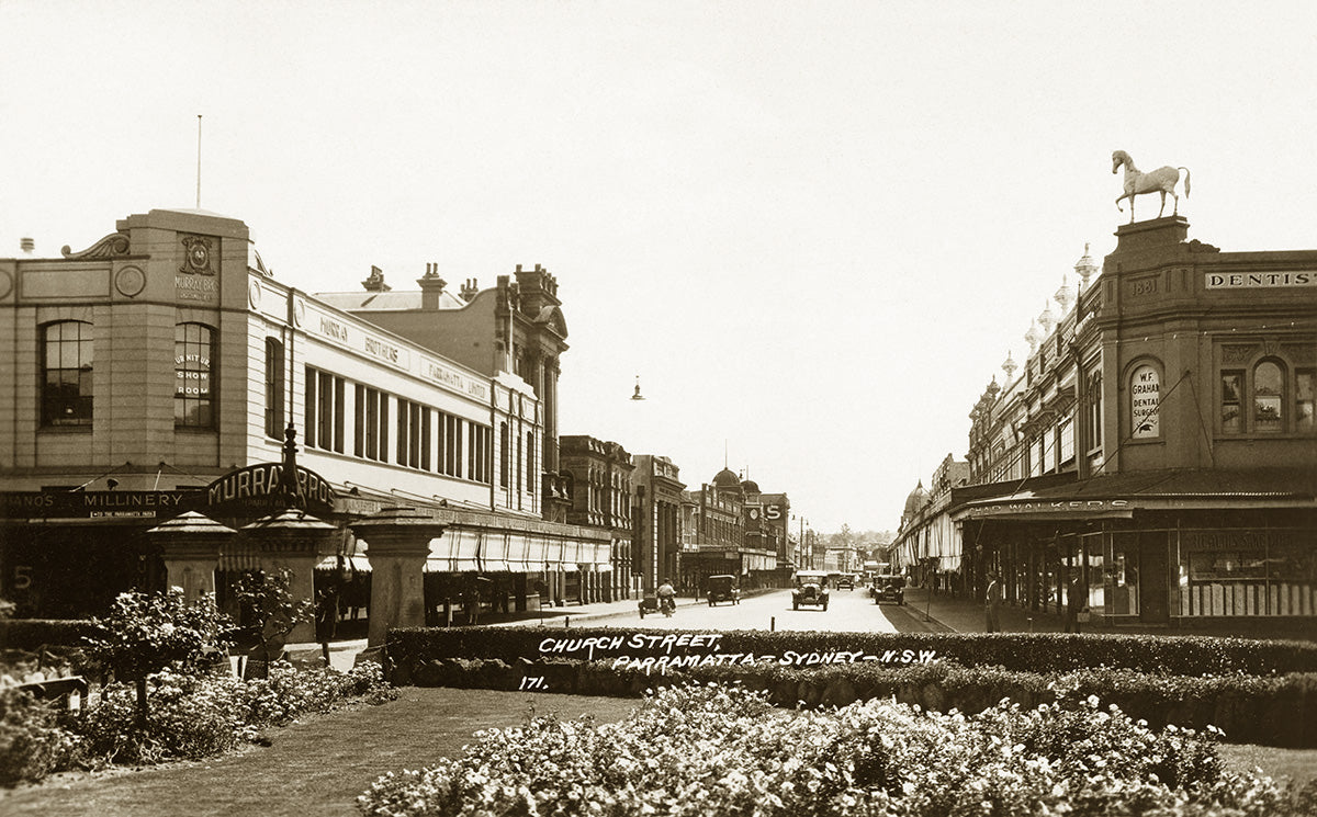 Church Street, Parramatta NSW Australia 1920s