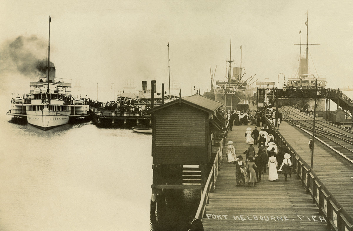 Port Melbourne Pier, Melbourne VIC Australia c.1897