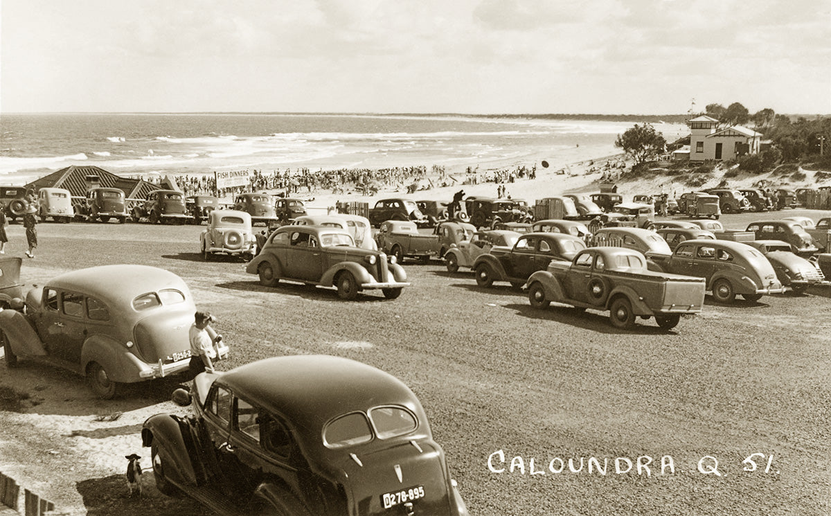 The Beach, Caloundra QLD Australia 1950s
