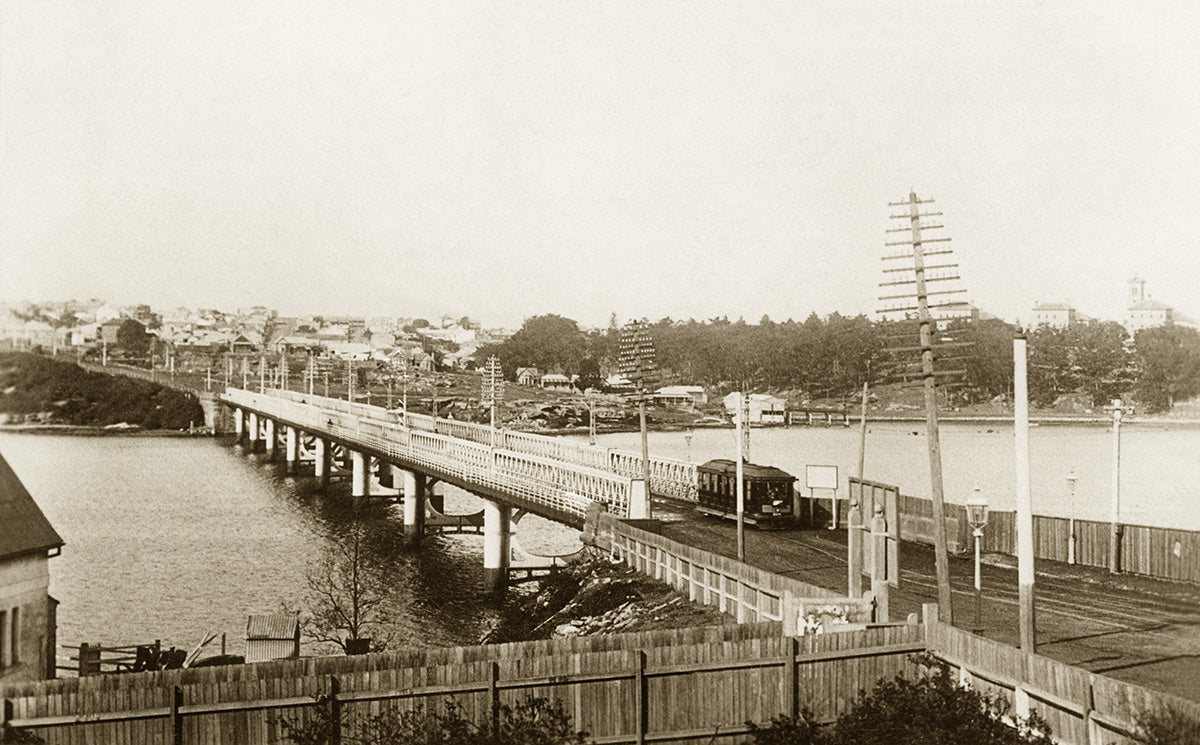Iron Cove Bridge, Drummoyne NSW Australia c.1908