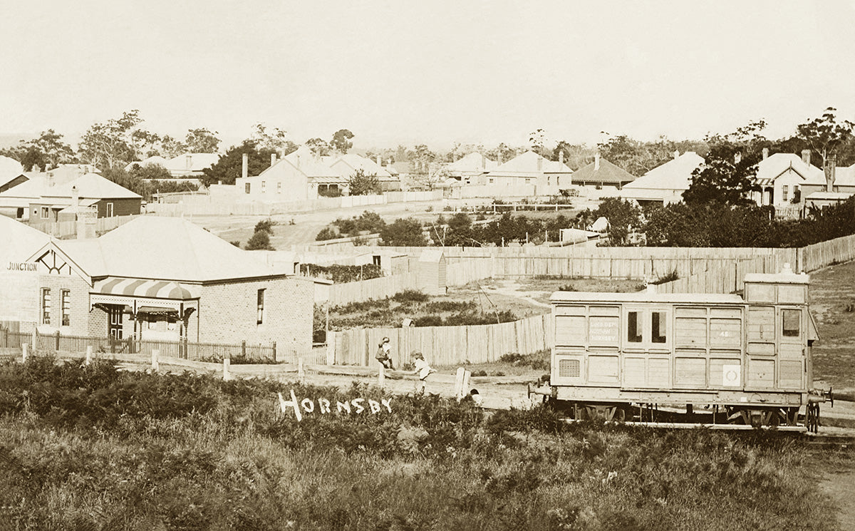 Loco Department Accident Van At Railway Station, Hornsby NSW Australia 1907