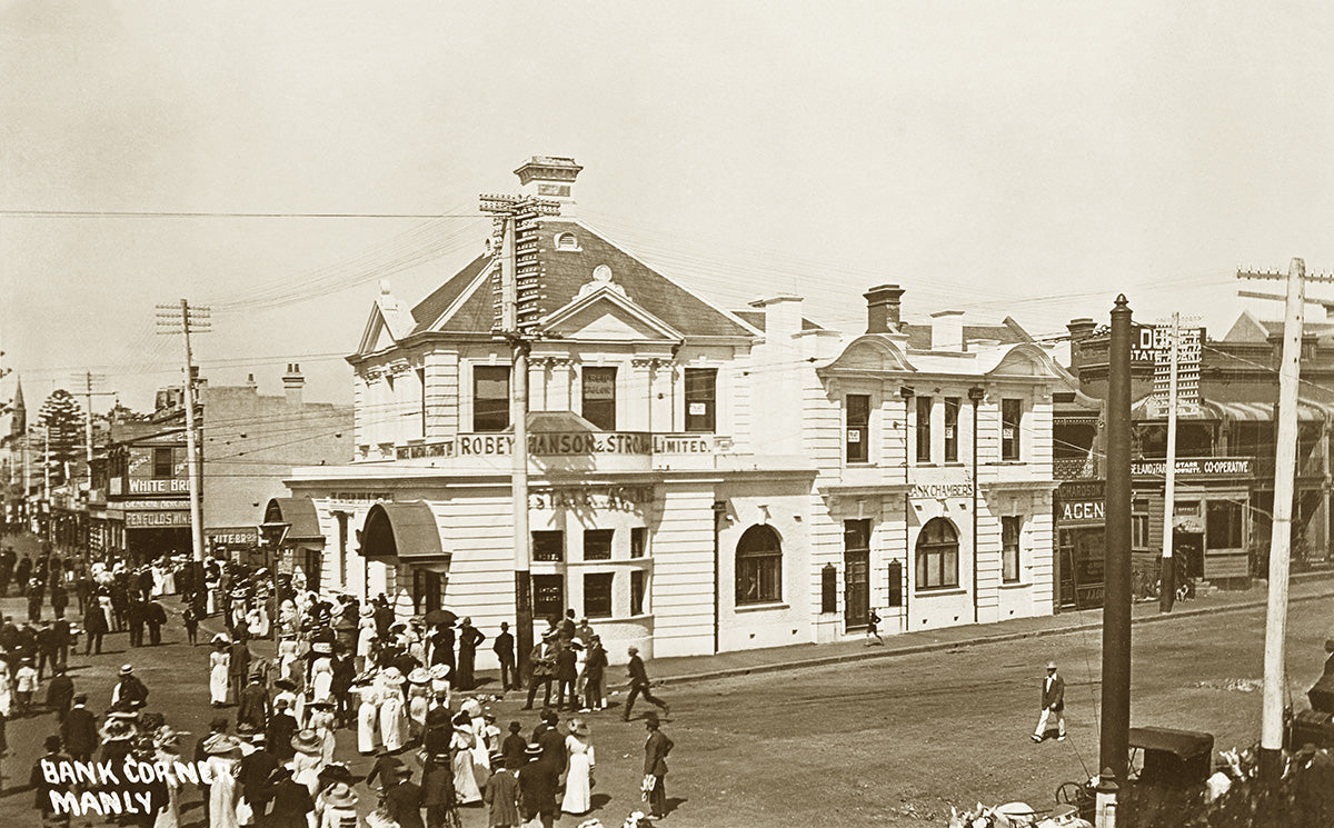 Corner Of The Corso And East Esplanade, Manly NSW Australia c.1907